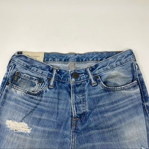 Abercrombie & Fitch Light-wash Distressed Jeans | Slim Straight Cut | 30 x 30
